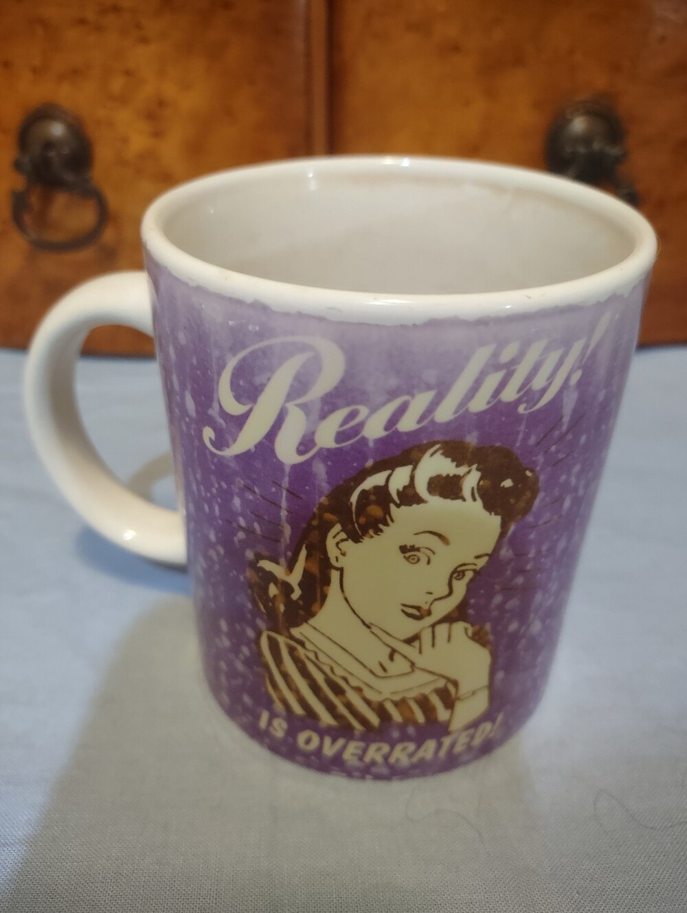 Reality Is Overrated Purple Graphic Coffee Mug
